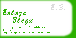 balazs blegu business card